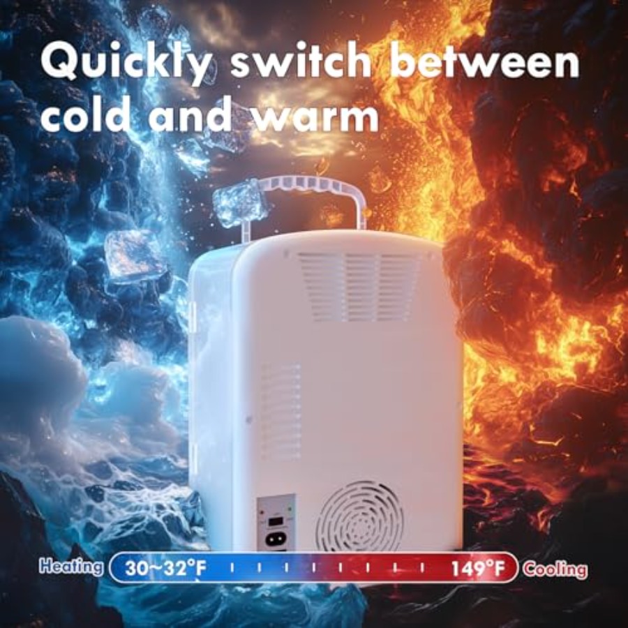 9L Mini Fridge for Bedroom Car - مراجعة Portable Food Warmer وسعره