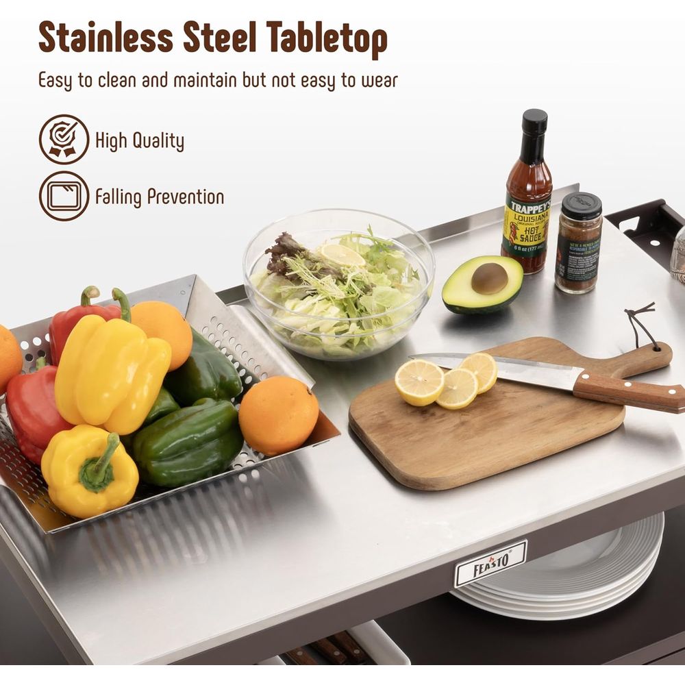 Portable Stainless Steel Outdo - مراجعة Food Storage With Wheels وسعره