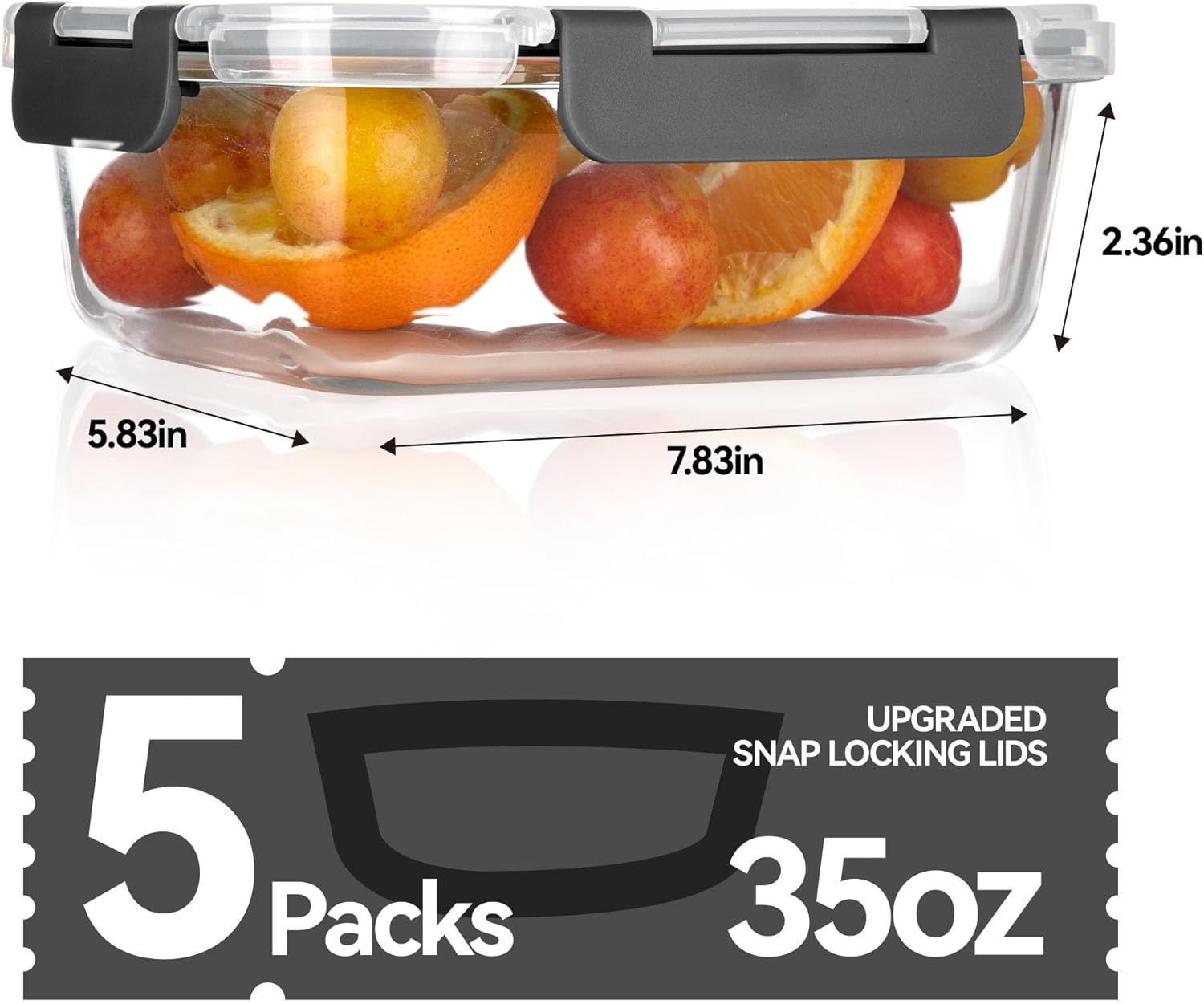Glass Food Storage Containers, - مراجعة Food Storage Lunch Box وسعره